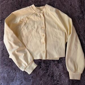 ASOS Butter Yellow Button-Up Cardigan